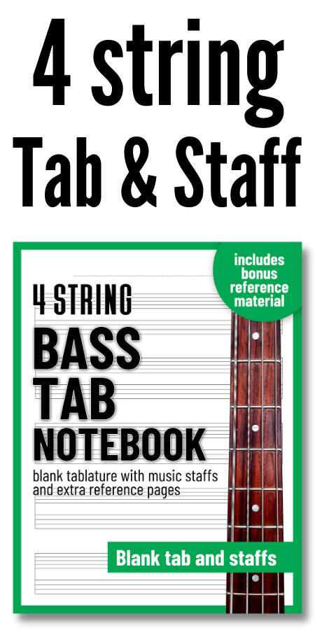 bass guitar blank tab notebooks