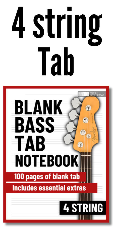 blank 4 string bass tab